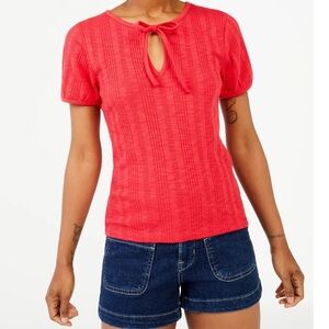 Free Assembly Tie Neck Top